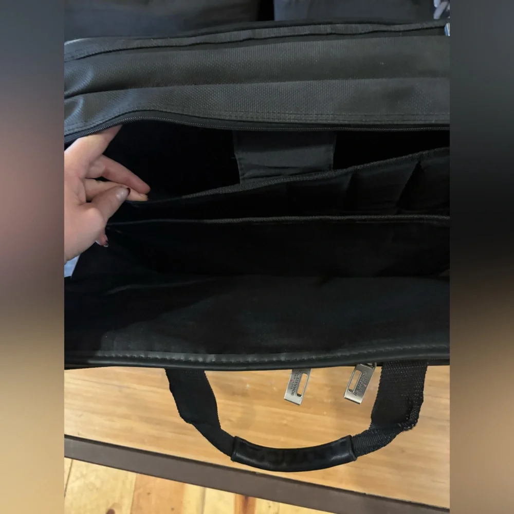 Classic Black Roller Briefcase/Laptop Bag